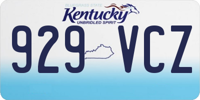 KY license plate 929VCZ