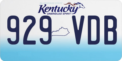 KY license plate 929VDB