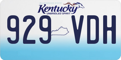 KY license plate 929VDH