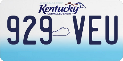 KY license plate 929VEU