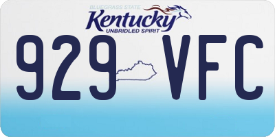 KY license plate 929VFC