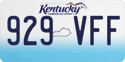 KY license plate 929VFF