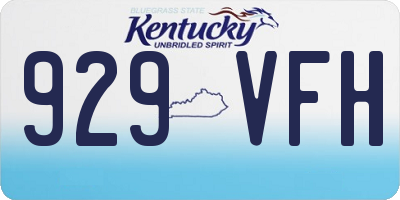 KY license plate 929VFH