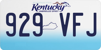 KY license plate 929VFJ
