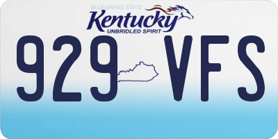 KY license plate 929VFS