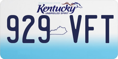 KY license plate 929VFT