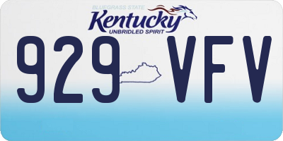 KY license plate 929VFV