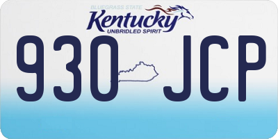 KY license plate 930JCP