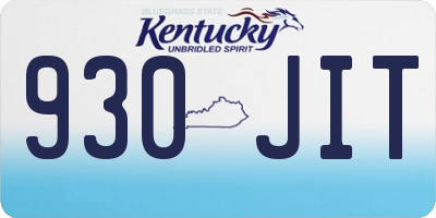 KY license plate 930JIT