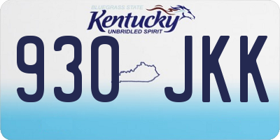 KY license plate 930JKK