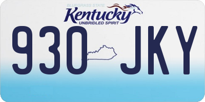 KY license plate 930JKY