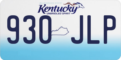 KY license plate 930JLP