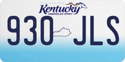 KY license plate 930JLS