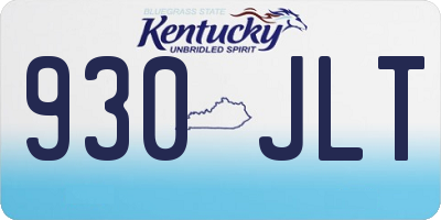 KY license plate 930JLT