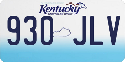 KY license plate 930JLV