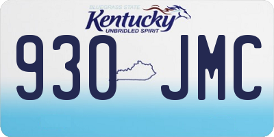KY license plate 930JMC