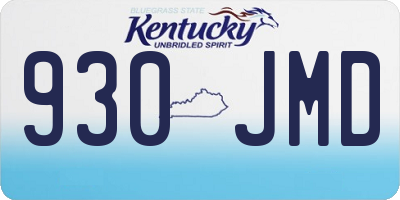 KY license plate 930JMD
