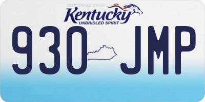 KY license plate 930JMP