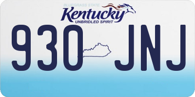 KY license plate 930JNJ