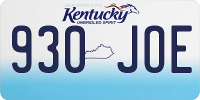 KY license plate 930JOE