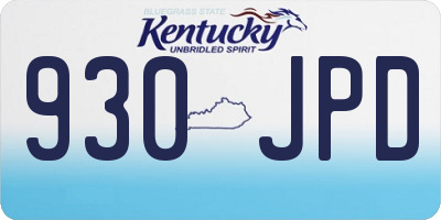KY license plate 930JPD
