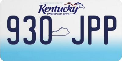 KY license plate 930JPP