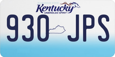 KY license plate 930JPS