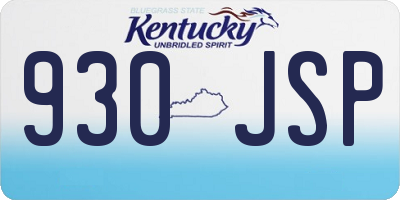 KY license plate 930JSP