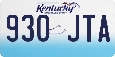 KY license plate 930JTA