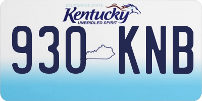 KY license plate 930KNB