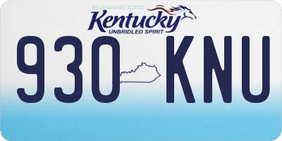 KY license plate 930KNU