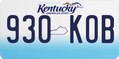 KY license plate 930KOB