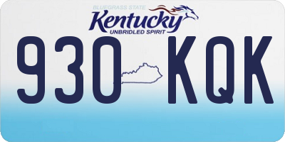 KY license plate 930KQK