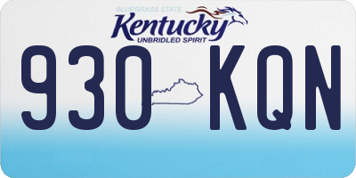 KY license plate 930KQN