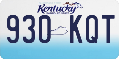 KY license plate 930KQT