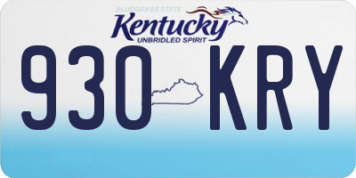 KY license plate 930KRY