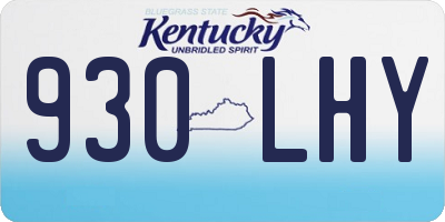 KY license plate 930LHY