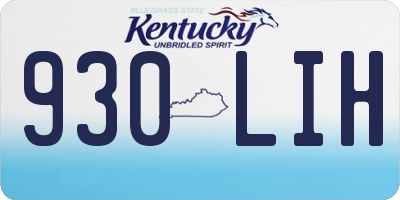 KY license plate 930LIH