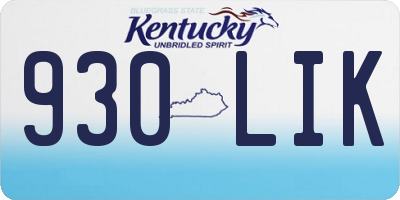 KY license plate 930LIK