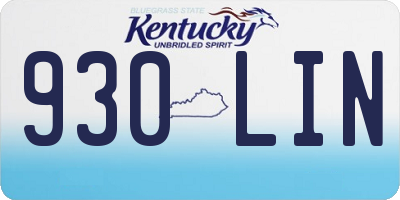KY license plate 930LIN