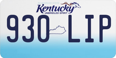 KY license plate 930LIP