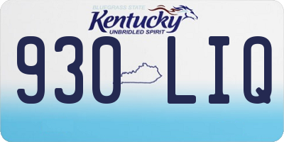 KY license plate 930LIQ
