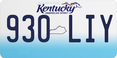 KY license plate 930LIY