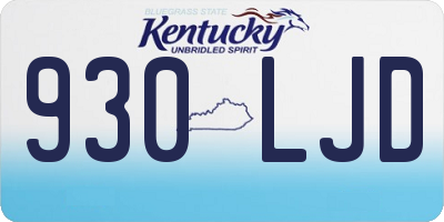 KY license plate 930LJD