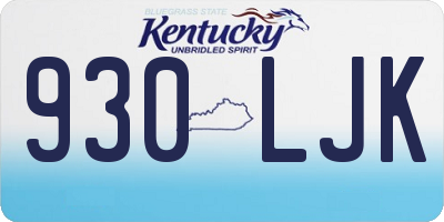 KY license plate 930LJK