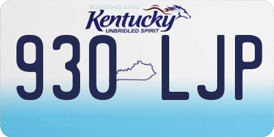 KY license plate 930LJP