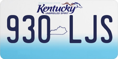KY license plate 930LJS