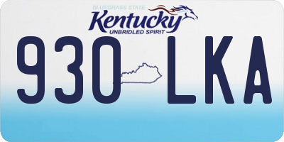 KY license plate 930LKA