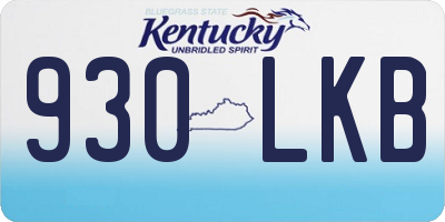 KY license plate 930LKB