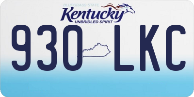 KY license plate 930LKC